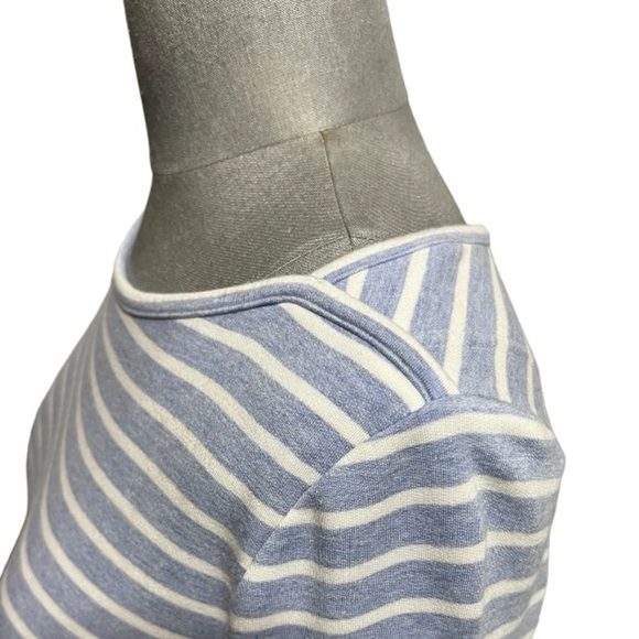 Fleur Bleue 3/4 Sleeve Blue/White Striped Dress Size M - Picture 5 of 10